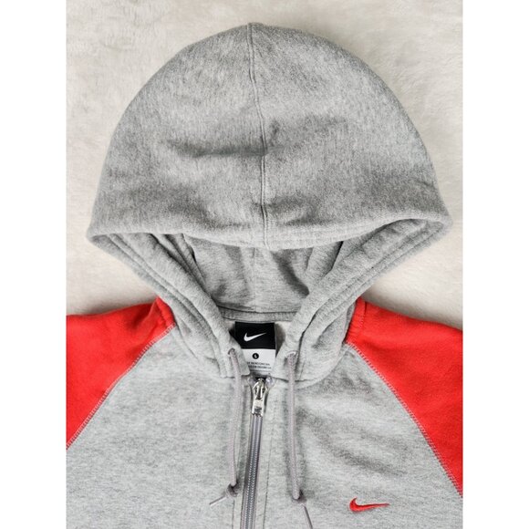 Nike Women's Full Zip Hoodie Size Large Red/Gray Swoosh - Picture 4 of 15